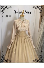 Forest Song Asterius Point Collar Striped Blouse(Leftovers/4 Colours/Full Payment Without Shipping)